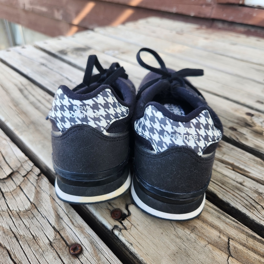 New Balance Sola Sleek Black Sneakers Houndstooth Casual 6 Tennis Shoes - Picture 2 of 6